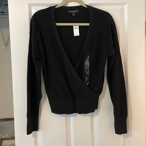 Banana Republic Black Wrap Sweater